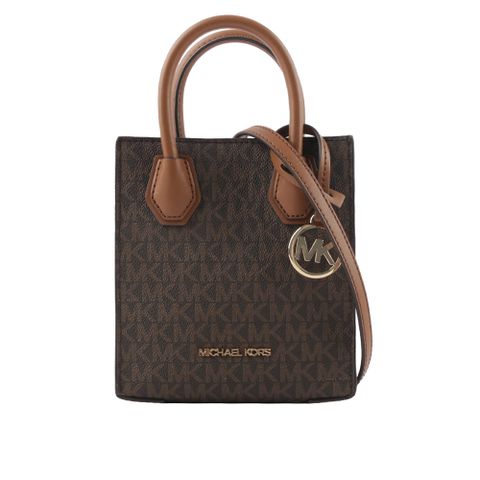 Michael Kors Avril Mercer 塗層帆布手提/斜背二用迷你琴譜包(咖啡色) 35T1GM9C0I BROWN