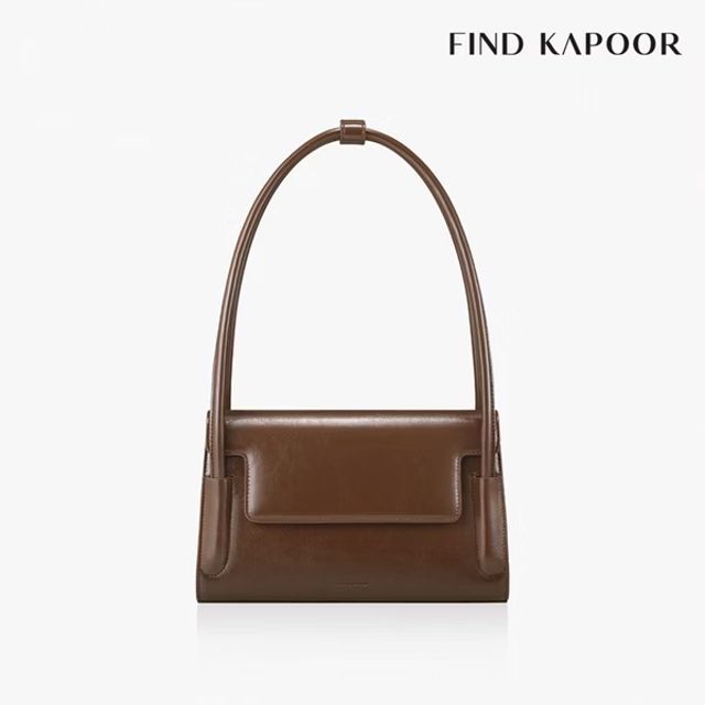  【FIND KAPOOR】MARTY 26 CRINKLED FBMT26CR0DB翻蓋手提肩背方包- 深棕色