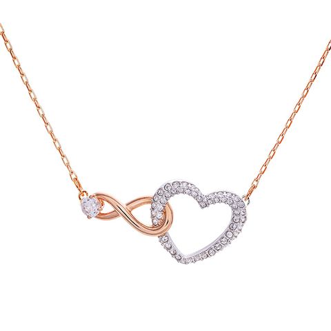 SWAROVSKI 施華洛世奇 INFINITY HEART 水晶項鍊 (5518865)