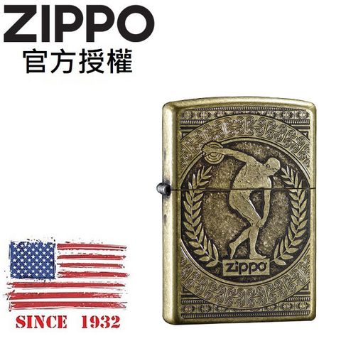 Zippo 【官方授權店】Ancient sports 古典運動美學防風打火機