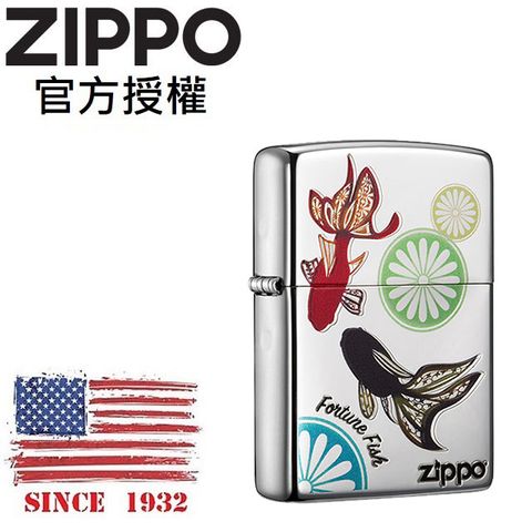 Zippo 【官方授權店】Fortune Fish 年年有餘防風打火機