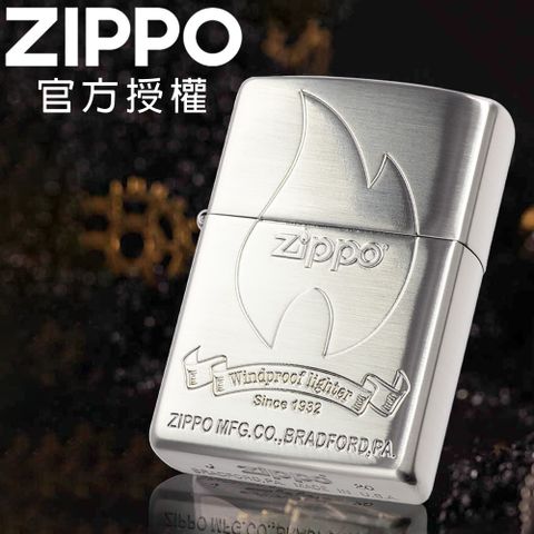 Zippo 【官方授權店】Crasical Flame Design Ni 經典瘋狂火焰標誌防風打火機