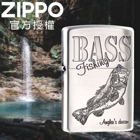 Zippo 【官方授權店】Fishing B 夢想魚種-鱸魚防風打火機