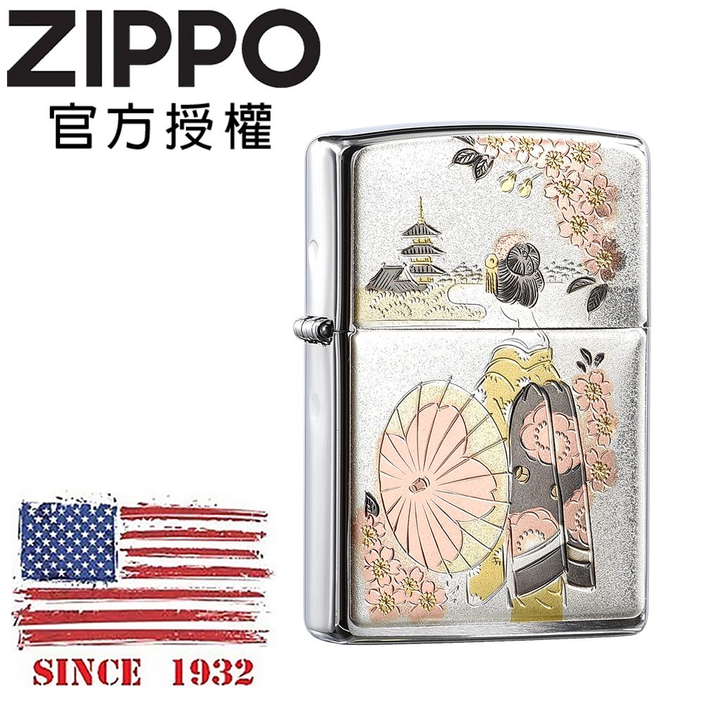 ZIPPO Japanese traditional design KOI 日本傳統風格-舞子背影防風