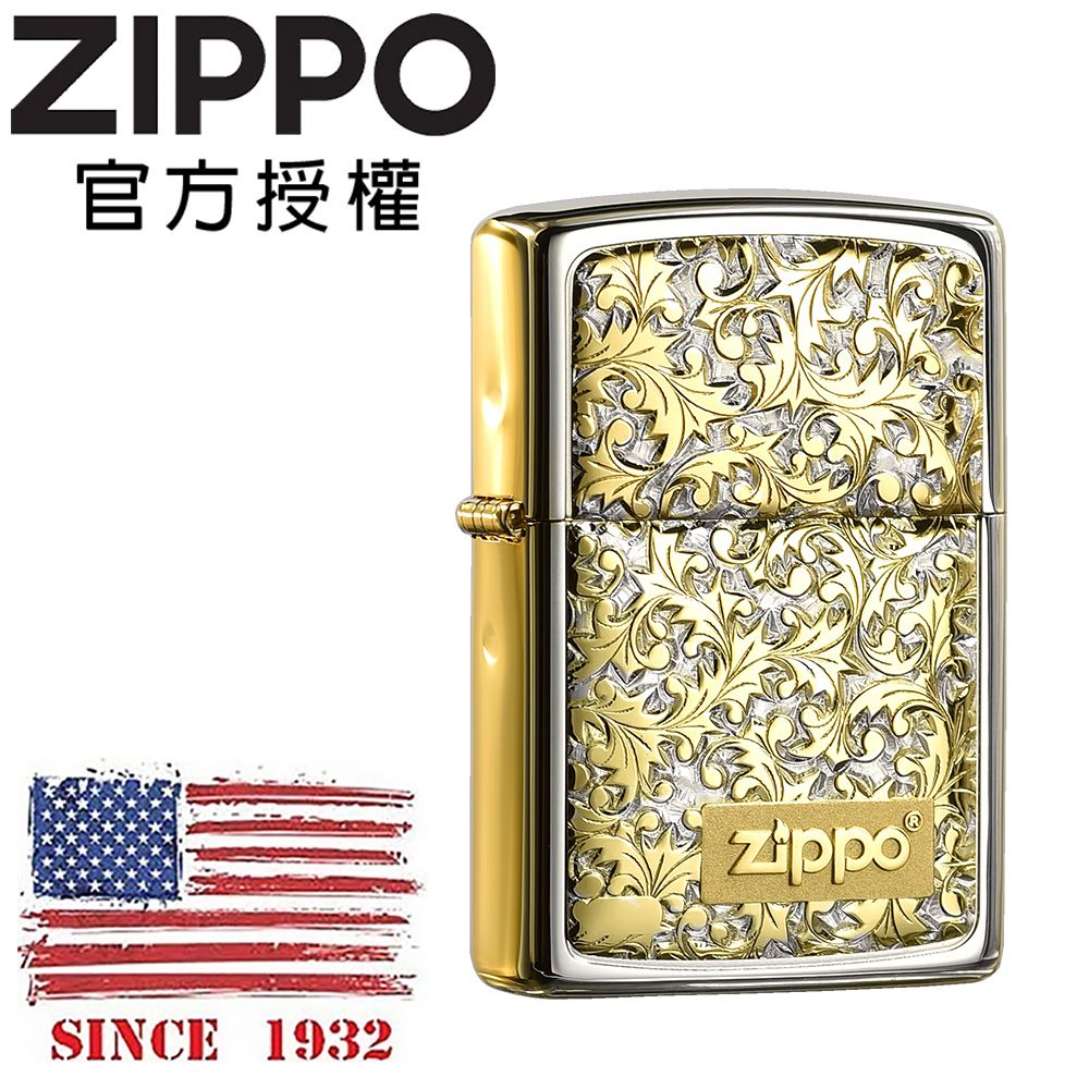 ZIPPO KARAKUSA #K-8 SGM 精雕唐草(白金)防風打火機- PChome 24h購物