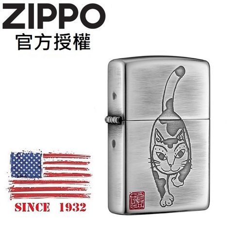 Zippo 【官方授權店】Honda Works Cat 本多風格貓防風打火機