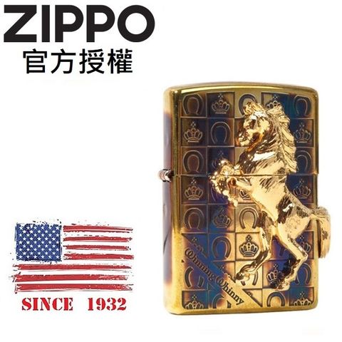 Zippo 【官方授權店】GD grand crown winning winny 尊爵皇冠鐵騎(燻黑金)防風打火機