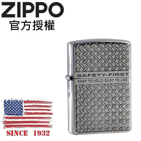 Zippo 【官方授權店】Safety first SV 標語-安全第一(銀色)防風打火機