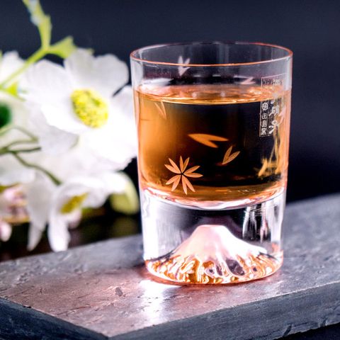 田島硝子 日本職人手工吹製富士山杯 櫻花 冷酒杯 酒杯  (TG20-015-CSS)