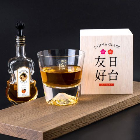 田島硝子 富士山杯 日台友好x經典款 威士忌杯 酒杯 玻璃杯 隨飲料變色(TG21-015-JPTW)