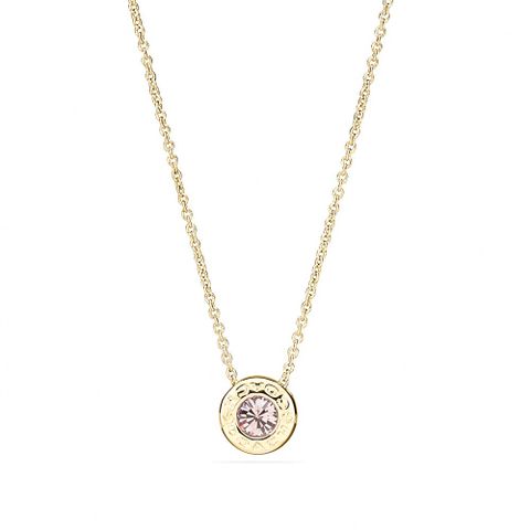 COACH Open Circle Stone 圓形單鑽項鍊(金)