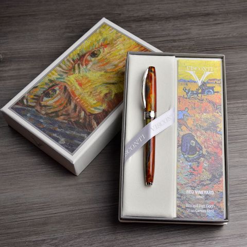 VISCONTI  梵谷系列 名畫  Vineyard 紅葡萄園  鋼珠筆