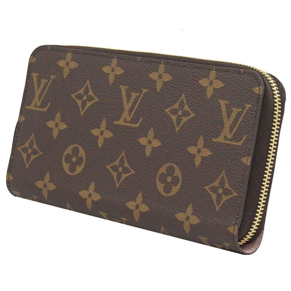 Louis Vuitton 路易威登 LV ZIPPY 新版經典花紋拉鍊長夾.粉紅 現貨