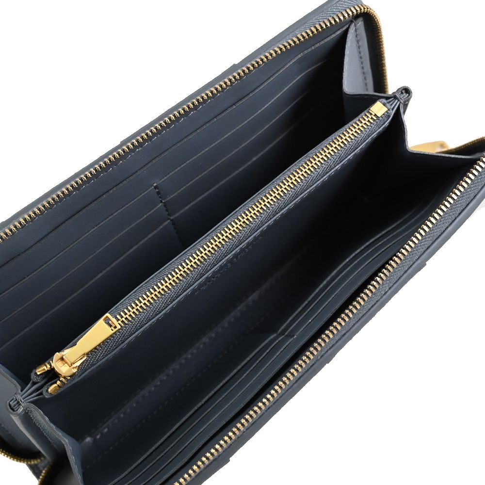 BOTTEGA VENETA 寶緹嘉 大格編織小牛皮拉鍊長夾.灰