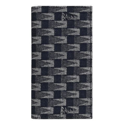BALLY 6306714 PNT 新款幾何LOGO緹花對開長夾.午夜藍