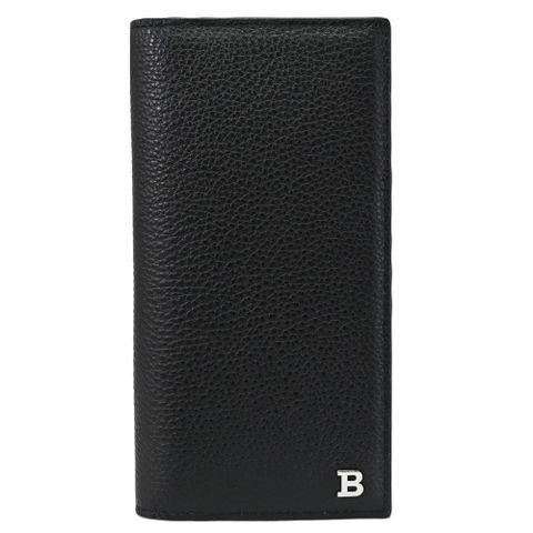 BALLY 6302627 BALIRO 金屬LOGO牛皮對開長夾.黑