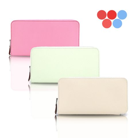 Hermes 愛馬仕Silk In Epsom小牛皮拉鍊絲巾長夾(多色選)