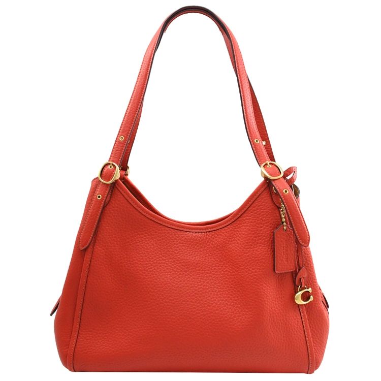 Red leather coach new arrivals