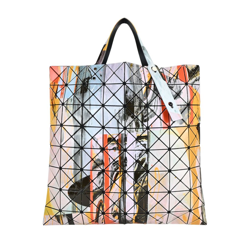 ISSEY MIYAKE 三宅一生BAOBAO 幾何方格8x8 潑墨手提包-粉- PChome 24h購物