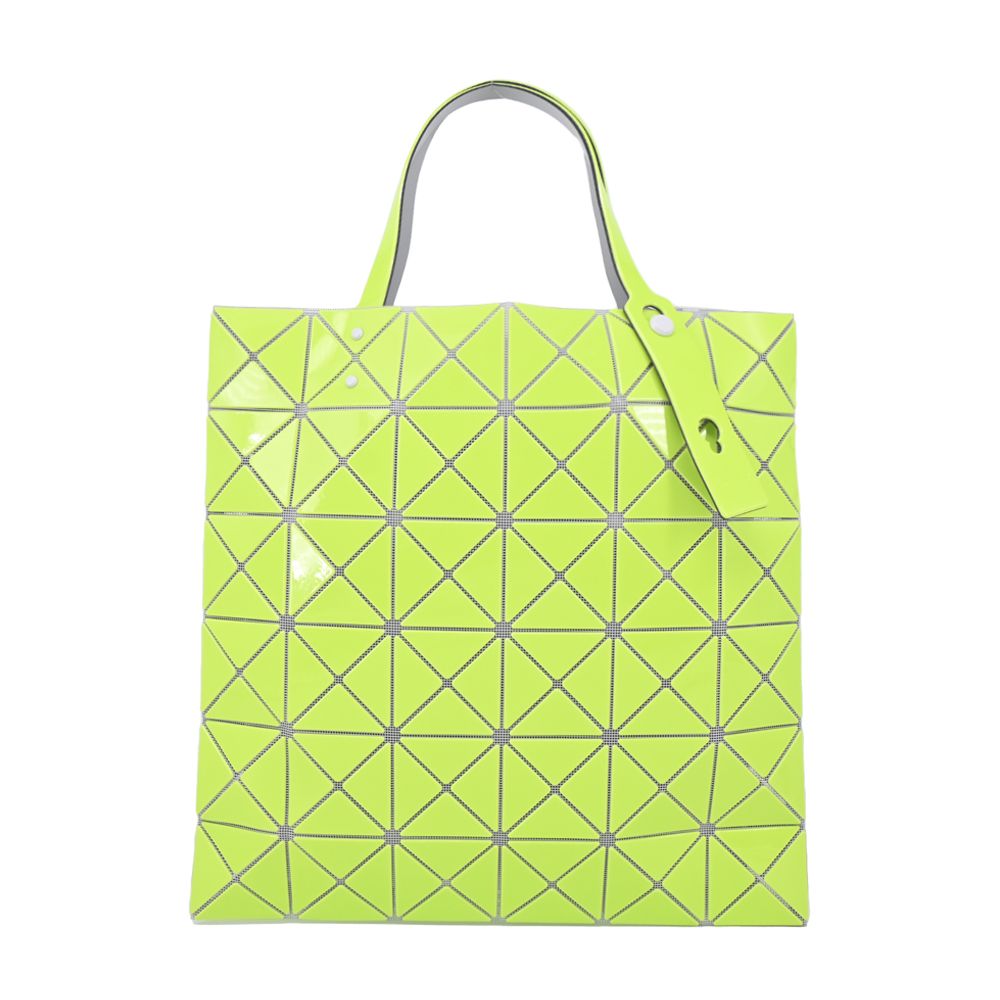 Issey Miyake 三宅一生   BAOBAO 粉彩透光6x6亮面手提包-黃綠