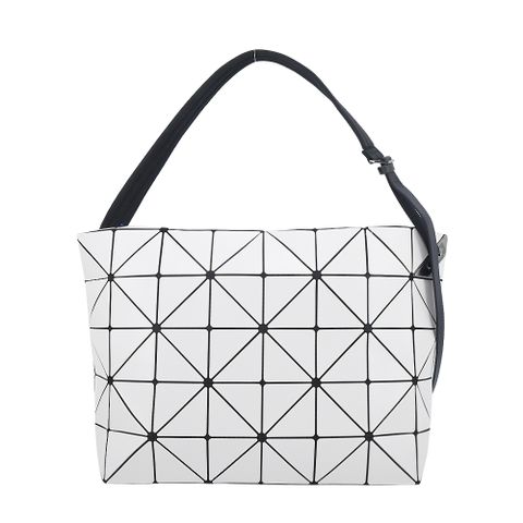 Issey Miyake 三宅一生 BAOBAO BLOCKY 霧面皮革斜背包-淺灰色