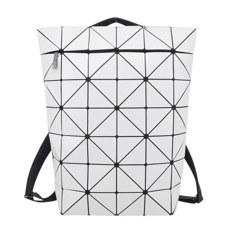 Issey Miyake 三宅一生 BAOBAO BLOCKY 霧面皮革後背包-淺灰色