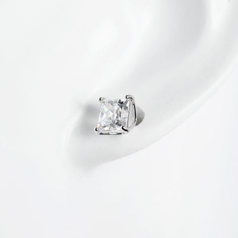 SWAROVSKI 施華洛世奇 Attract 耳釘 方形切割 鍍白金色 5430365