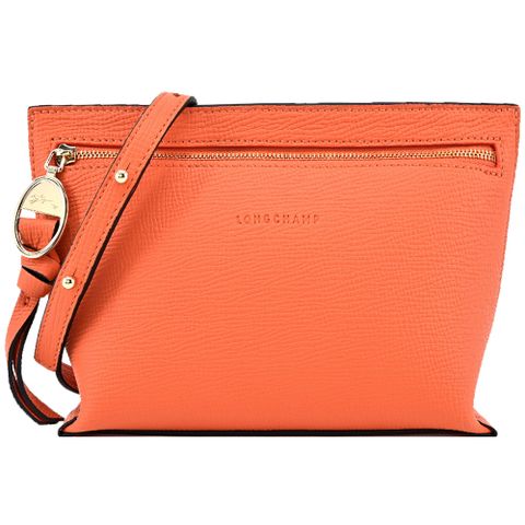 LONGCHAMP MAILBOX系列牛皮梯形斜背包(胡蘿蔔橘)