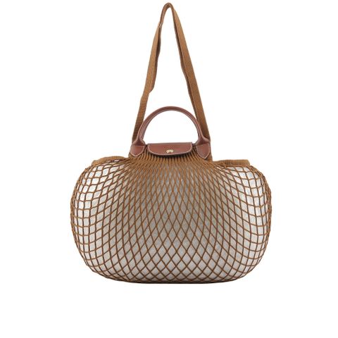 LONGCHAMP LE PLIAGE FILET 二用漁網包(菸草色) 10121 HVH 004