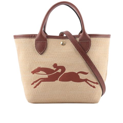 Longchamp S號 LE PANIER PLIAGE 草編二用包(棕色) 10144 HZB 035