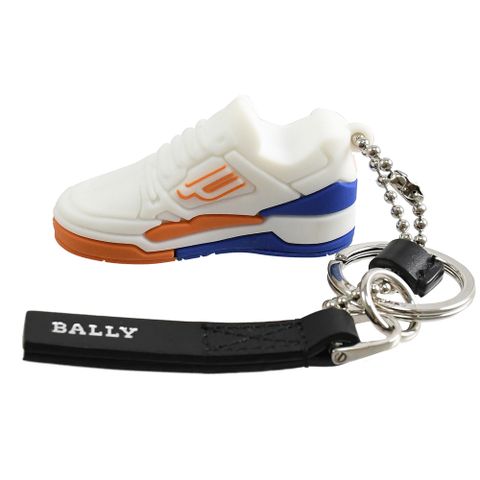 BALLY BALLY CHAMPION球鞋造型鑰匙圈吊飾.白