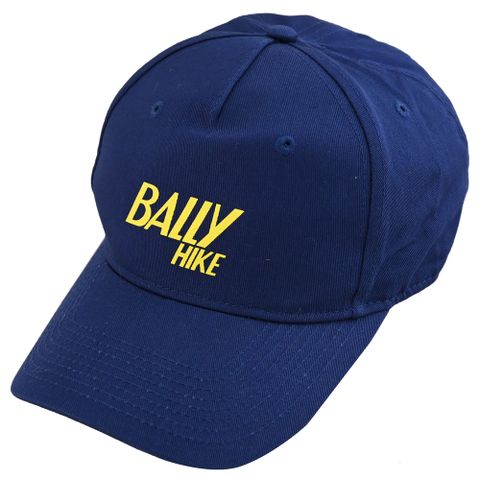 BALLY 撞色品牌LOGO棉質棒球帽/遮陽帽.藍