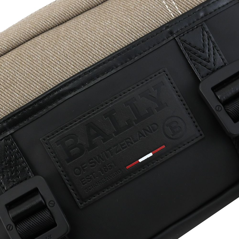 BALLY  RANYS 烙印LOGO帆布拼接相機包.卡其/黑