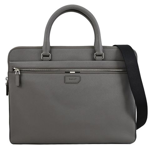 BALLY 6306250 PLINY 經典防刮雙層兩用公事包.灰