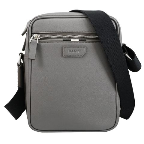 BALLY 6306229 PABLO 壓印LOGO 經典防刮斜背方包.灰