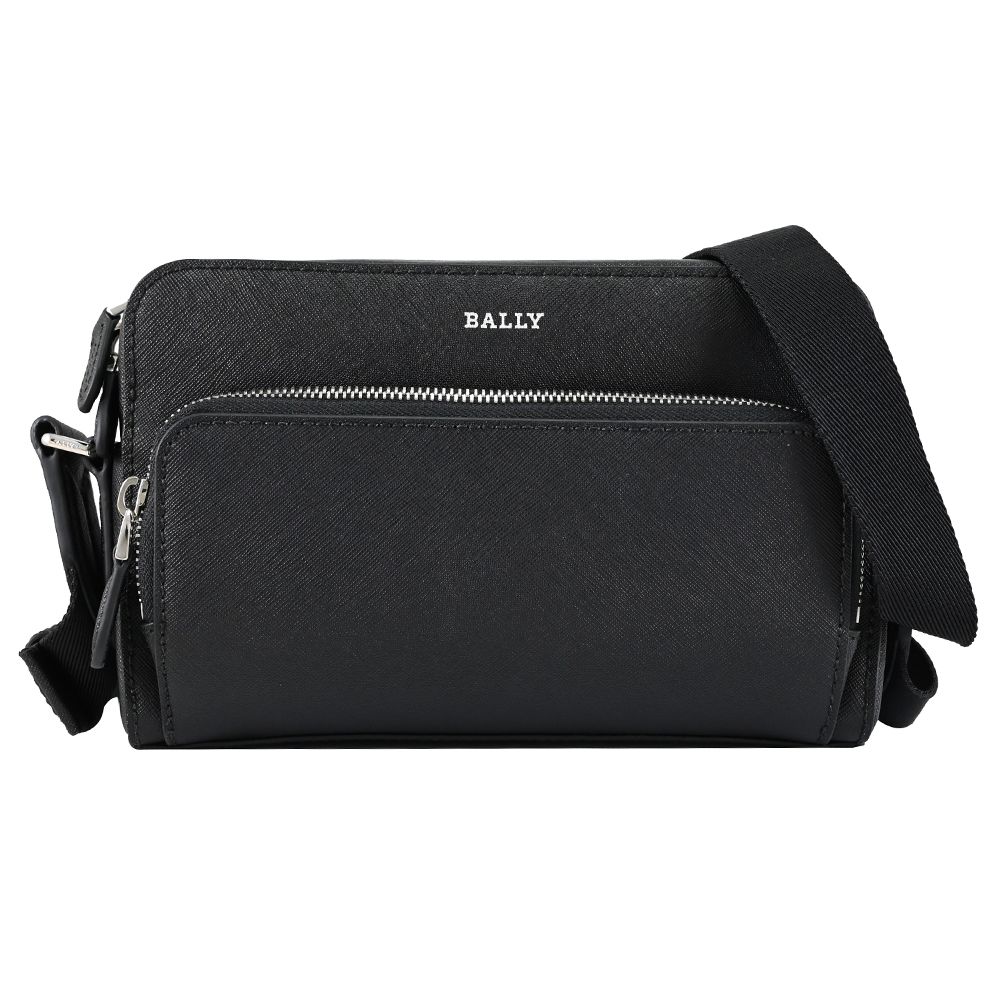 BALLY  DARBI 燙印LOGO防刮斜背拉鍊相機包.黑