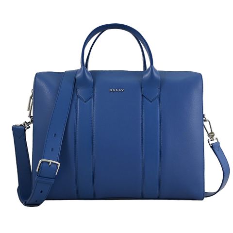BALLY 6303119 ELTER 經典牛皮兩用公事包.藍
