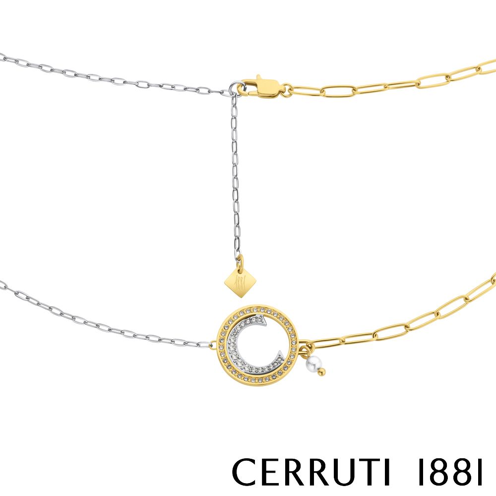 Cerruti 1881 義大利經典CRISTALES項鍊 限量2折 全新專櫃展示品 原廠禮盒包裝(CN1402)