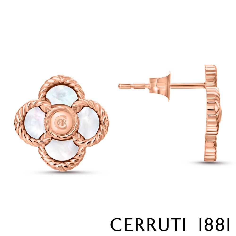 Cerruti 1881 義大利經典PETALOS耳環 限量2折 全新專櫃展示品 原廠禮盒包裝(CE5103)