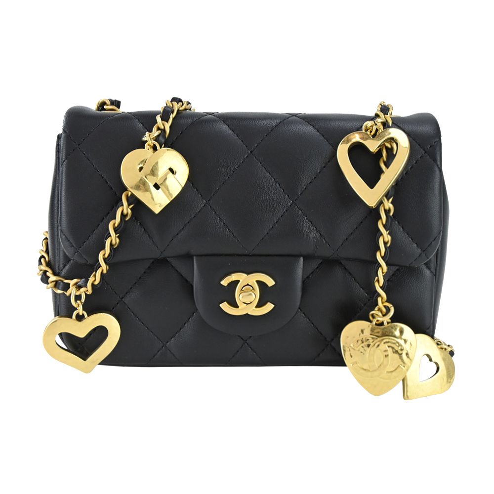 Chanel small sale black flap bag