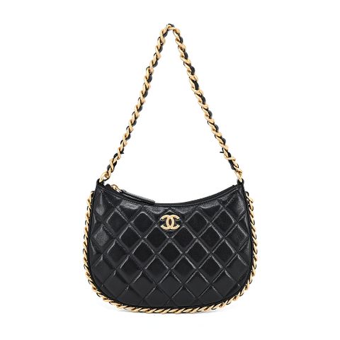 Chanel Gold Quilted Calfskin Small Gabrielle Hobo Golden Leather ref.617522  - Joli Closet