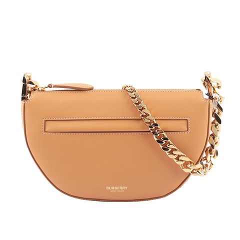 BURBERRY Olympia 小牛皮迷你鍊帶肩背包(暖沙色) 80430801