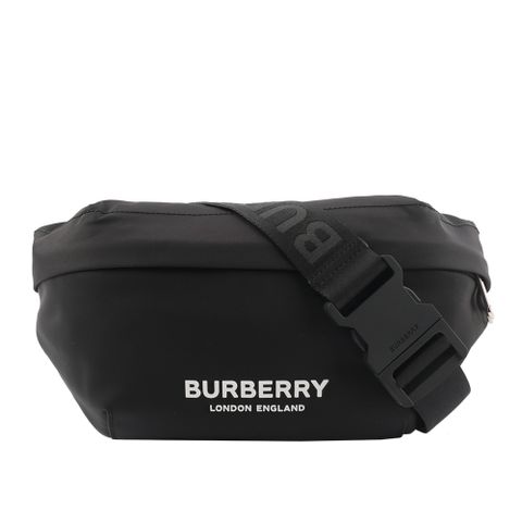 BURBERRY Logo 標誌尼龍 Sonny腰包(黑色) 8049095 A1189