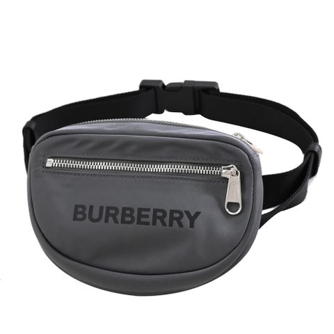 BURBERRY 8052888 中性風迷你拉鍊腰包/胸口包.灰
