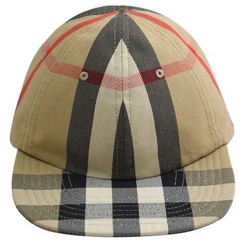 BURBERRY 8056296 經典英倫格紋棉質棒球帽/遮陽帽.駝