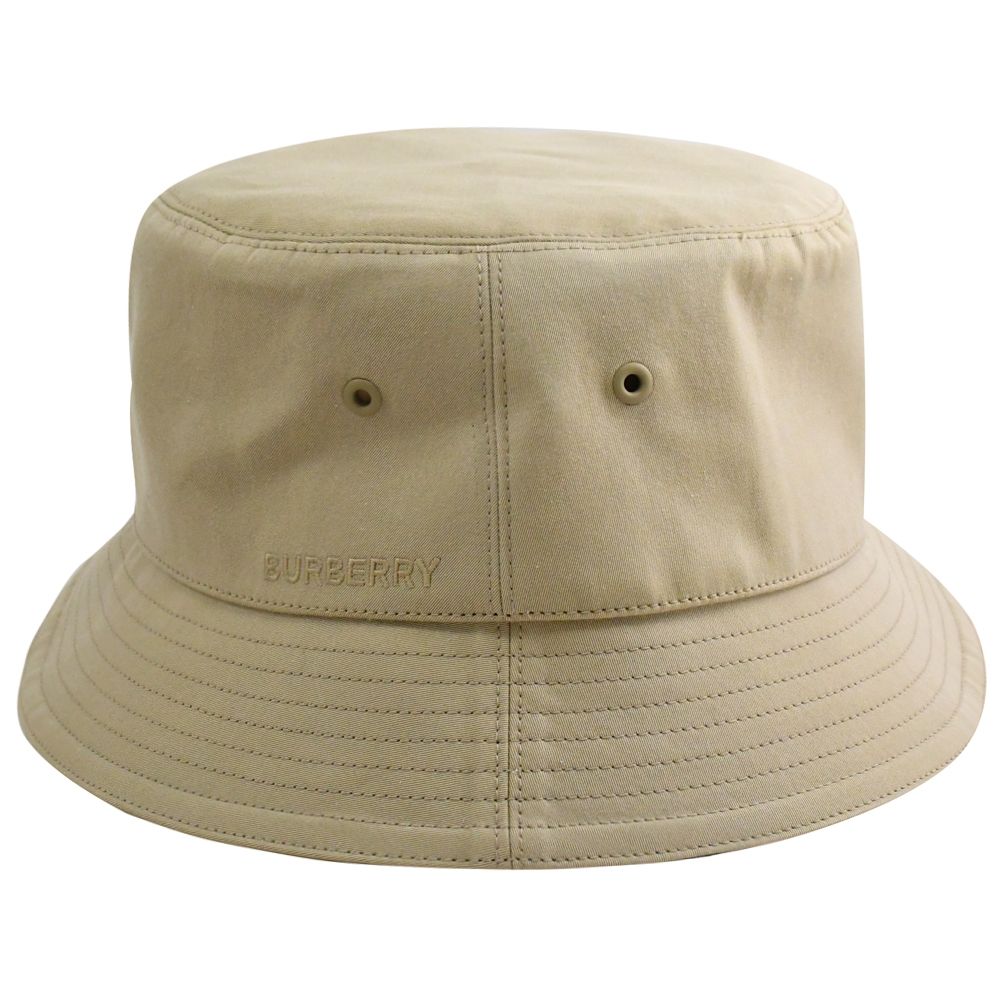 BURBERRY 8048770 簡約電繡LOGO棉質漁夫帽/遮陽帽.卡其多尺寸- PChome 