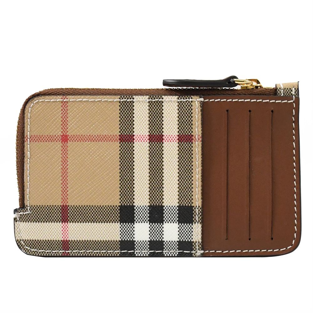 BURBERRY  8058014 Somerset 經典格紋卡片零錢包.咖邊