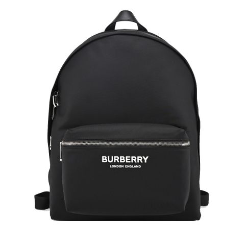 BURBERRY 巴寶莉 經典LOGO尼龍後背包(黑色)