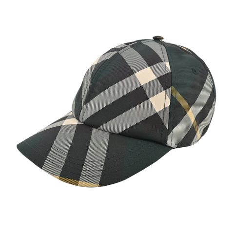 BURBERRY 經典格紋棉質棒球帽(常春藤綠)