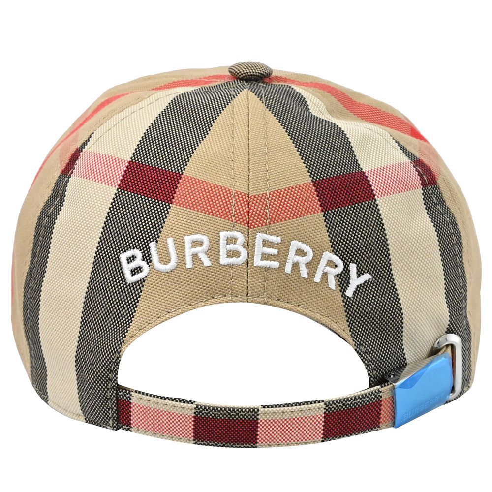 BURBERRY 經典格紋棉質棒球帽/遮陽帽.卡其